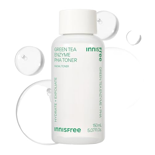 innisfree Green Tea Enzyme PHA Toner with Hyaluronic Acid, 5.07 Fl Oz