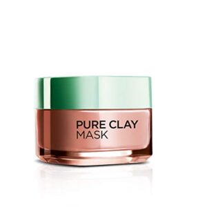 L’Oreal Paris Skincare Pure Clay Face Mask with Red Algae for Clogged Pores to, 1.7 oz.