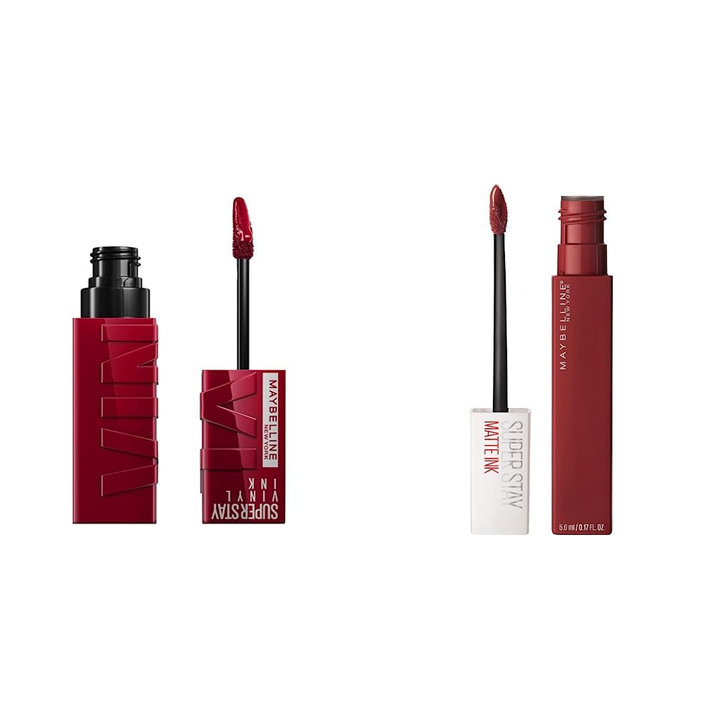 Maybelline Super Stay Vinyl Ink Liquid Lipstick, Royal + Wicked Bundle