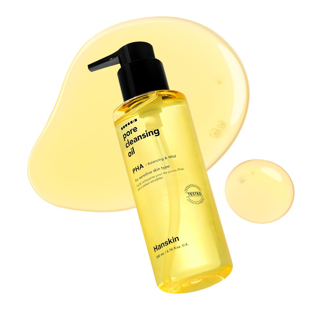 Hanskin PHA Pore Cleansing Oil for Face, Korean Makeup Remover