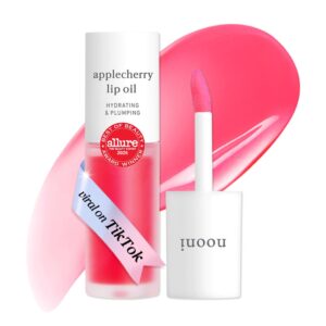 NOONI Korean Lip Oil – Applecherry, 0.12 fl oz