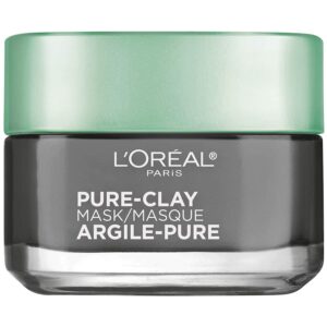 L’Oreal Paris Skincare Pure Clay Face Mask with Charcoal for Dull Skin to Deto, 1.7 oz.