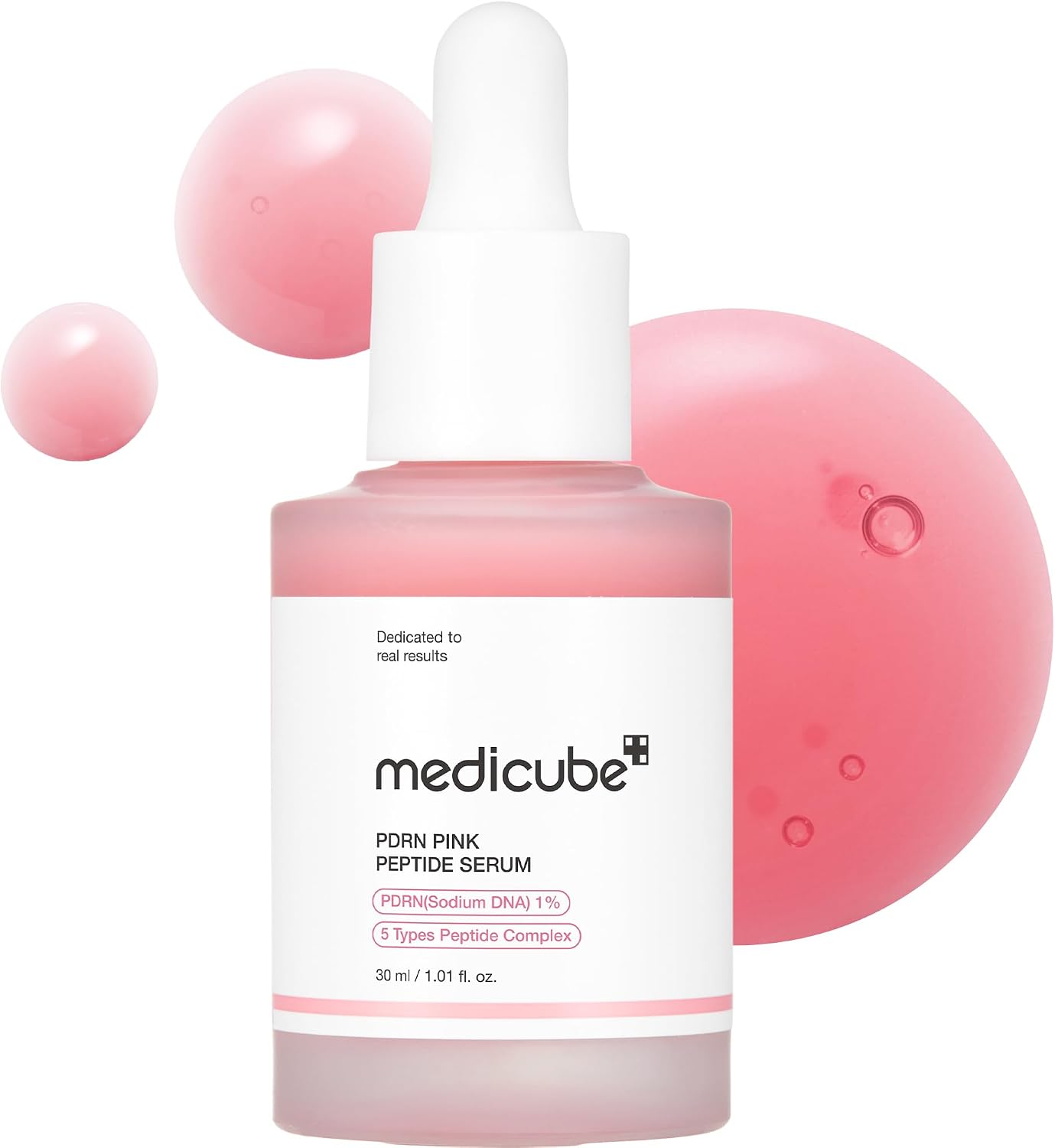 medicube PDRN Pink Peptide Serum with Rose PDRN | Vegan Pink Glow Serum with Peptides & Niacinamide for Hydration & Firm-Looking Skin | Uneven Tone Care | Korean Skincare, 1.01 fl. Oz