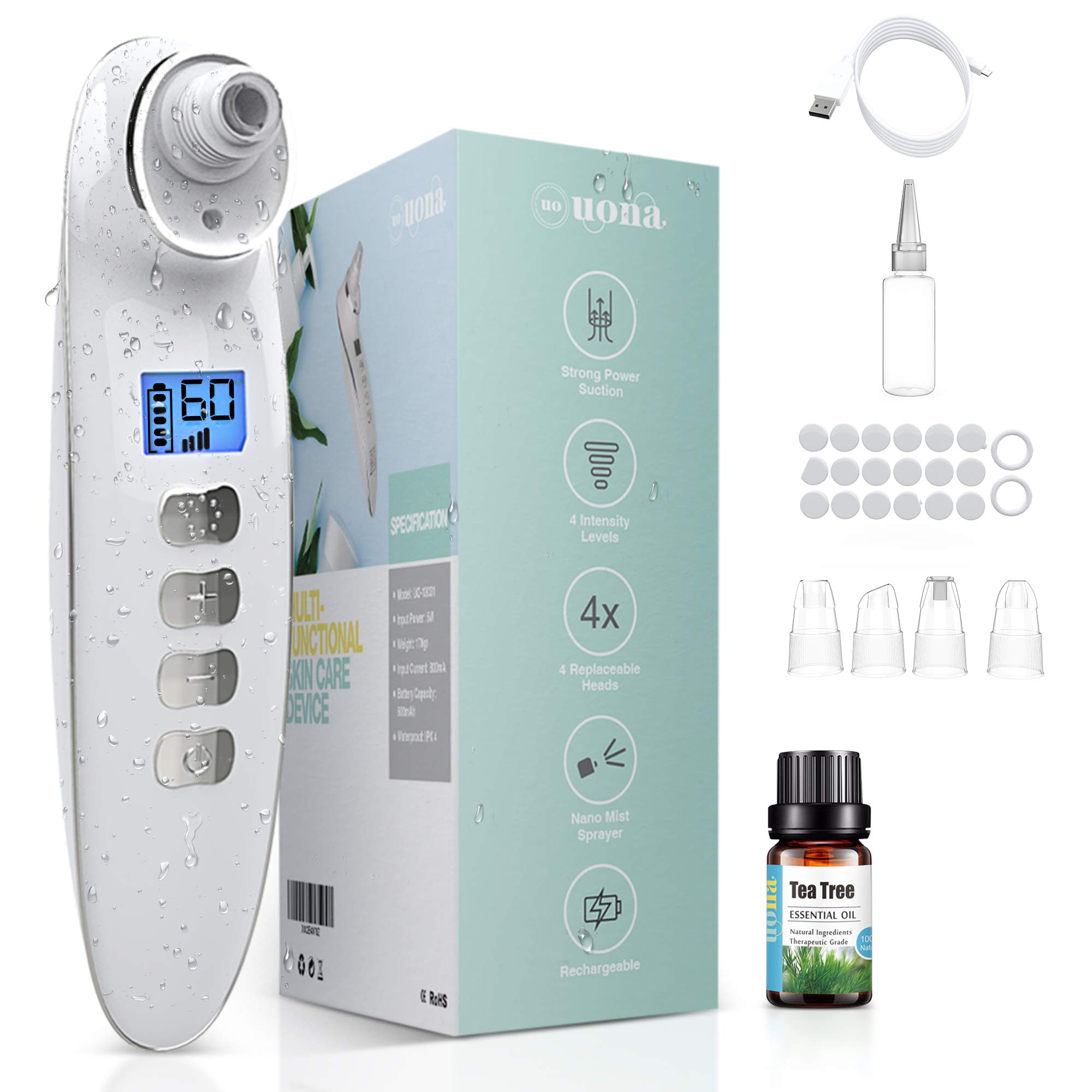 Uona 2-in-1 Pore Vacuum + Nano Steamer Spray