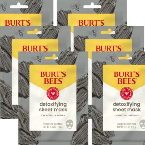 Burt’s Bees Detoxifying Charcoal Facial Sheet Mask, Pack of 4