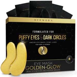 DERMORA Golden Glow Eye Patches, 15 pairs