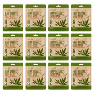 SooAE Hemp Dreams Sheet Mask, 12 Count