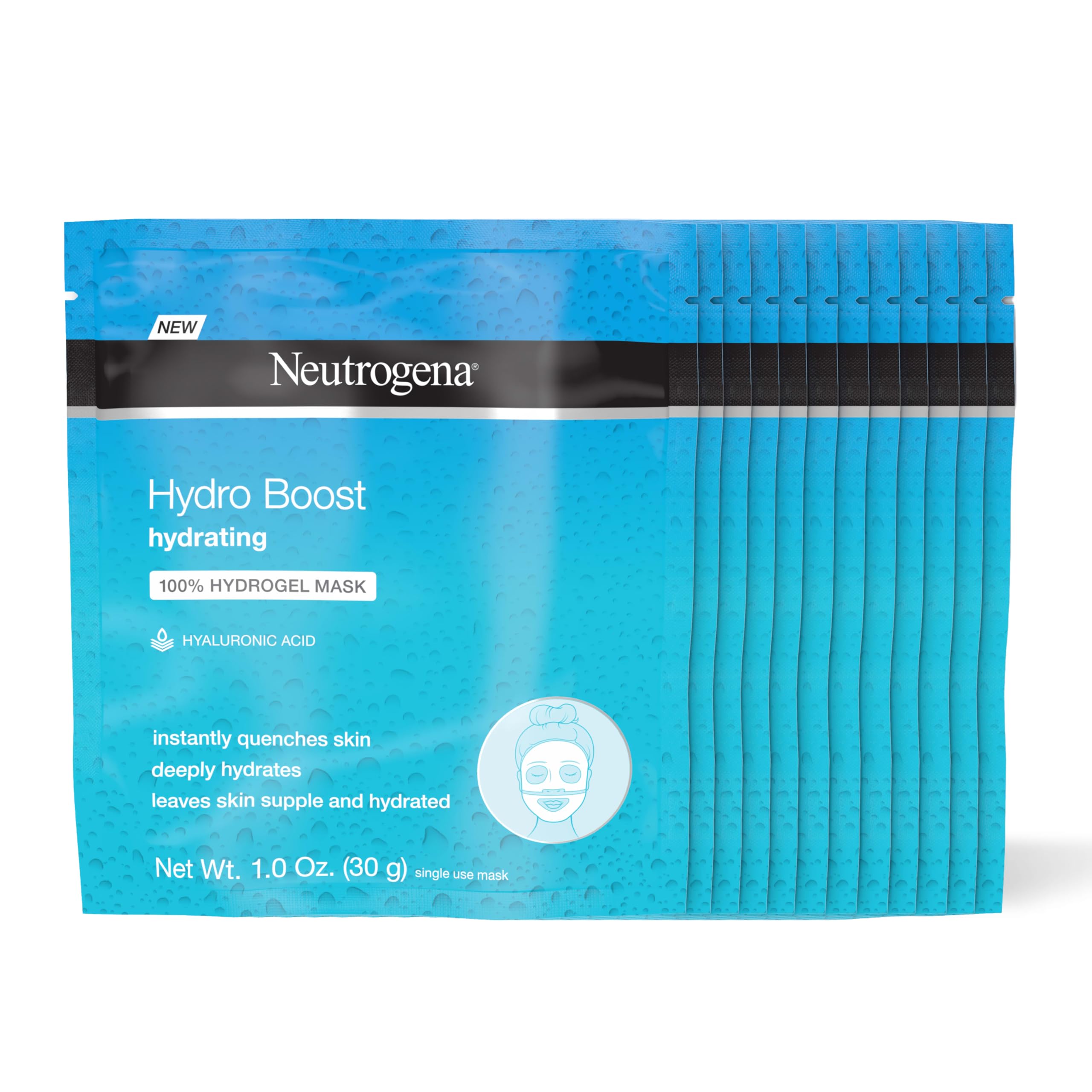 Neutrogena Hydro Boost Hydrating 100% Hydrogel Sheet Mask, 1 oz