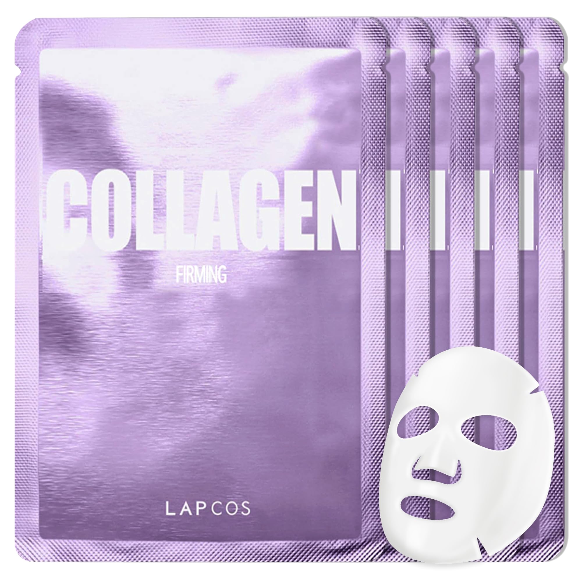 LAPCOS Collagen Sheet Mask, Pack of 5