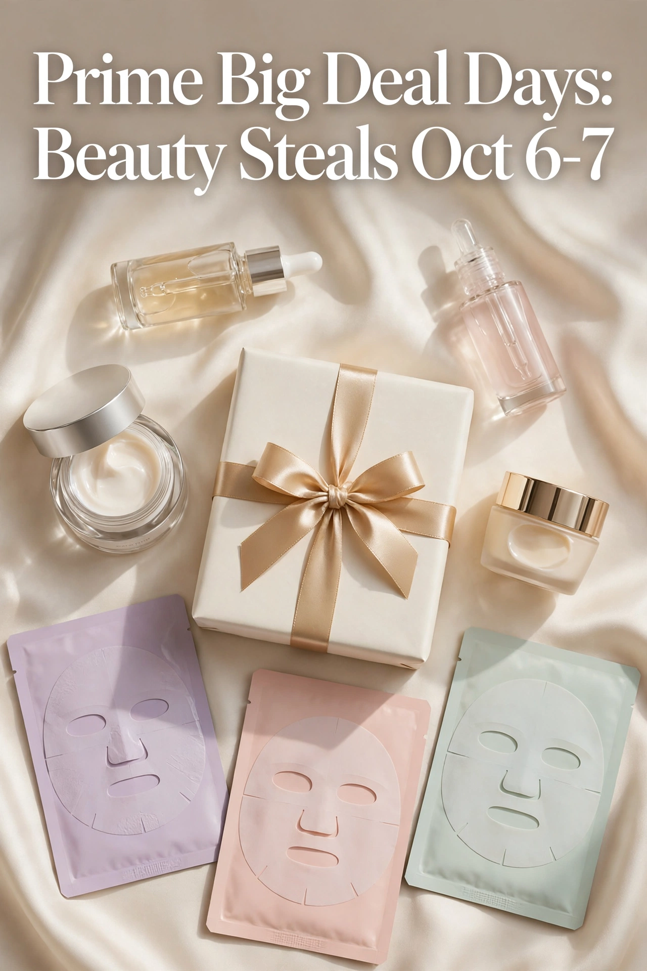 Prime Big Deal Days beauty deals October 6–7 — Korean skincare flat-lay