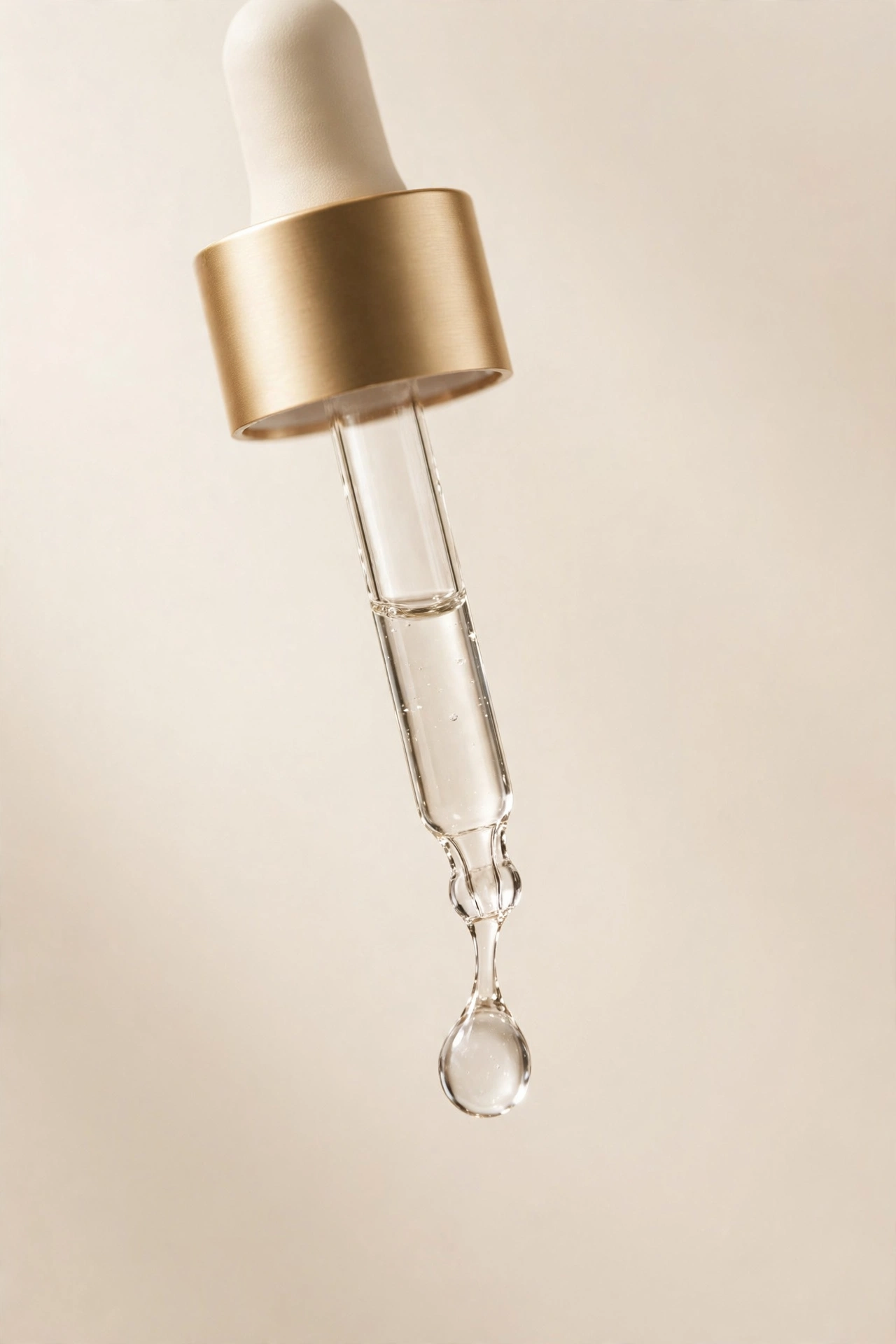 Serum dropper in warm light